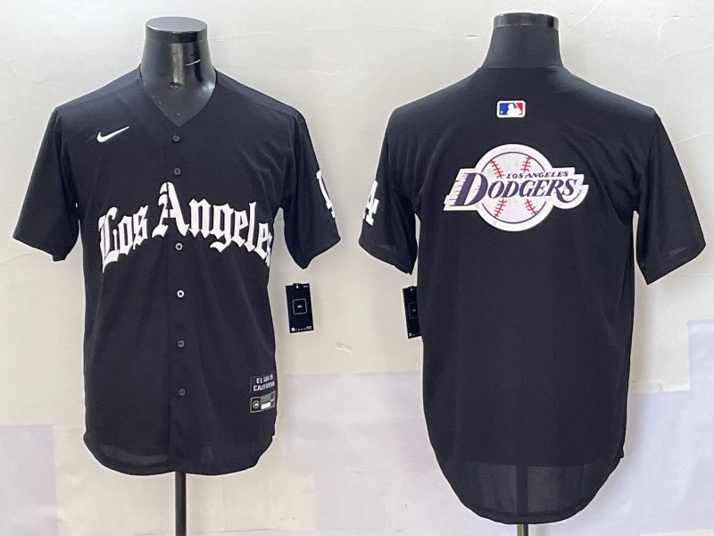 Men Los Angeles Dodgers Blank Black Five generations Joint Name 2025 Nike MLB Jersey style 81->los angeles dodgers->MLB Jersey